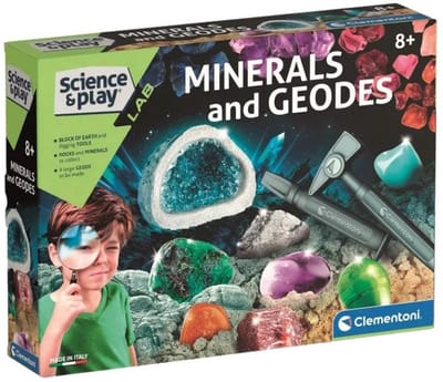 Kleurwetenschap, mineralen en geoden wetenschappelijke set Clementoni