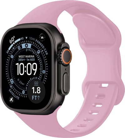 Siliconen Bandje Geschikt voor Apple Watch Ultra 1, 2, 3 (49 mm) Bandje Siliconen - Horloge Band Verstelbaar Polsband - Lila