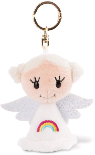 NICI Sleutelhanger Beschermengel "Veel Geluk" 9 cm - Geluksengel - Beschermengel met Regenboog - Engel Sleutelhanger voor Lanyard, Sleutelhanger & Sleutelhanger