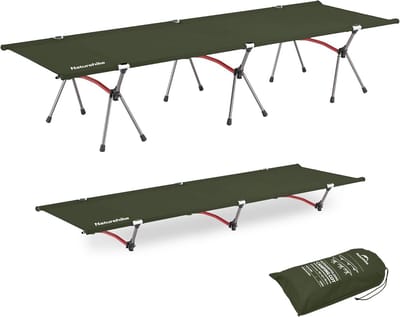 Opvouwbaar Veldbed - Ultralicht Campingbed met Verstelbare Hoogte - Draagbaar voor Tent, Kantoor of Gasten