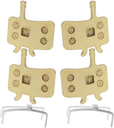 Dailygoods- Fietsschijfremblokken - 2 Paar - Gesinterd Metaal - Compatibel met Sram Avid BB7/Juicy 3/5/7 - Hittebestendig - Duurzaam - Goud - Remblokken