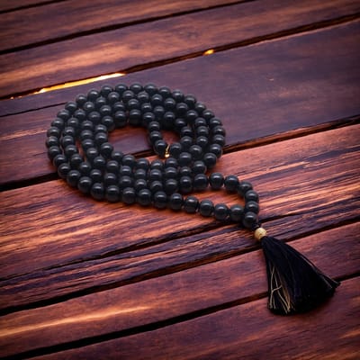 108 Bead Mala - Zwarte Agaat