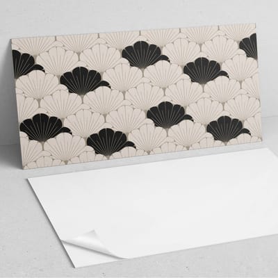 Coloray Wandpanelen Zelfklevend - Stijlvol bladpatroon PVC Wandpaneel - 100 cm x 50 cm - Zwart Wandbekleding Zelfklevend - 1 stuk - Bloemen en planten Wandpanelen Zelfklevend - Wandbord Keuken - Wandpaneel Badkamer