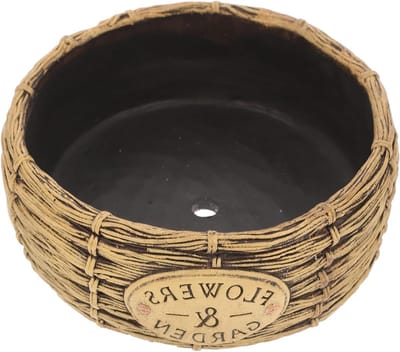 Bloempot Imitatie Rotan - Plantenbak Succulenten - Kamerdecoratie - Uniek Rotan Weefontwerp - 17x17CM - Niet gespecificeerd