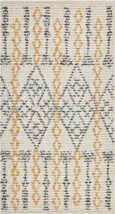 KADAPA - Laagpolig vloerkleed - Beige - 80 x 150 cm - Katoen