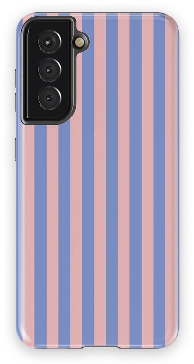 DripCase Gestreept Hoesje Samsung Galaxy S21 | Backcover met Mag | Stripes Motief | Trendy Case Samsung Galaxy S21 met Strepen Milkshake
