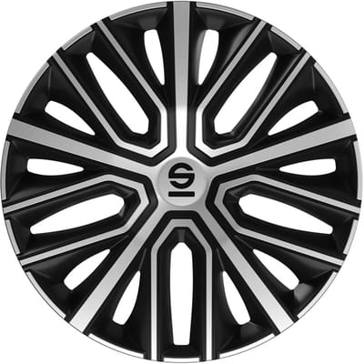 Sparco Wieldoppen Modena 14 inch Zwart Zilver - 4 stuks