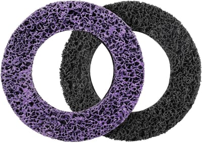 2x Grove Reinigingsschijven Ø150 mm Nylon Schuurschijf Paars voor Metaalbewerking en Oppervlaktereiniging