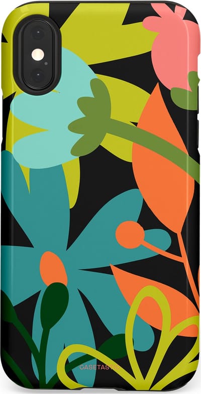 Casetastic Hoesje Geschikt voor Apple iPhone X/Xs - Stijlvolle Beschermende Duo-layer Case - Botanisch Feest