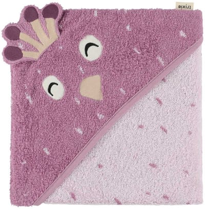 Trixie Badcape - Mrs. Peacock - 75x75cm - 100% Biologisch Katoen - Hooded Towel - Handig formaat