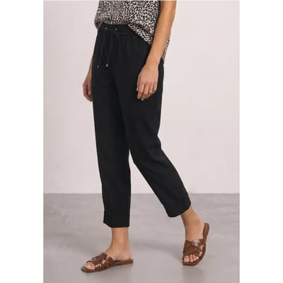Broek met Straight Leg pijpen in casual pasvorm en omgeslagen boorden