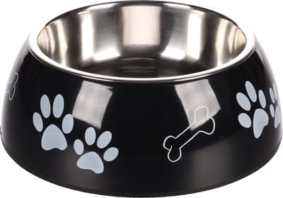Flamingo Divar - Eet- En Drinkpot Honden - Eetpot Divar Print Poot Zwart L 22cm 900ml - 1st - 129776 - 1st