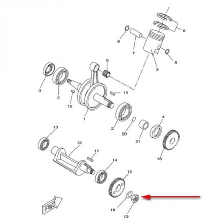 Écrou arbre équilibrage pour Moto Malaguti 50 MRX Avant 2020 90170-12853 Neuf