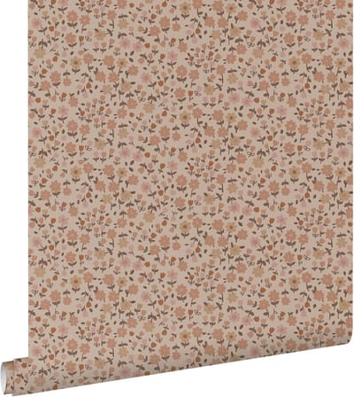 ESTAhome behang bloemetjes terracotta roze - 53 cm x 10.05 m - 131394