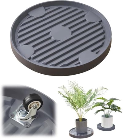 Ronde Plantenstandaard met Wielen - 22 cm - Ideaal voor Bloempotten en Planten