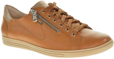 Mobils Mephisto Vetersneaker In Cognac Met Rits maat 35.5