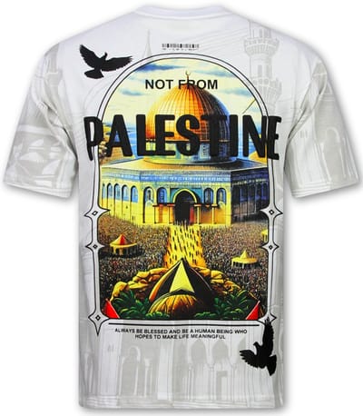 Free Palestine Oversized HerenT shirt - Heren Tshirt met Opdruk - 185- Wit