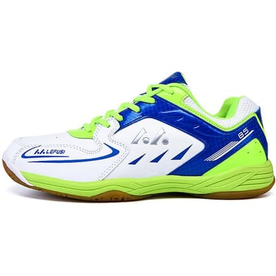 Professionele Badminton Schoenen Heren Dames Hoge Kwaliteit Antislip Volleybal Schoenen Lichtgewicht Tennis Sneakers Voor Koppels 36 -45 43 groen