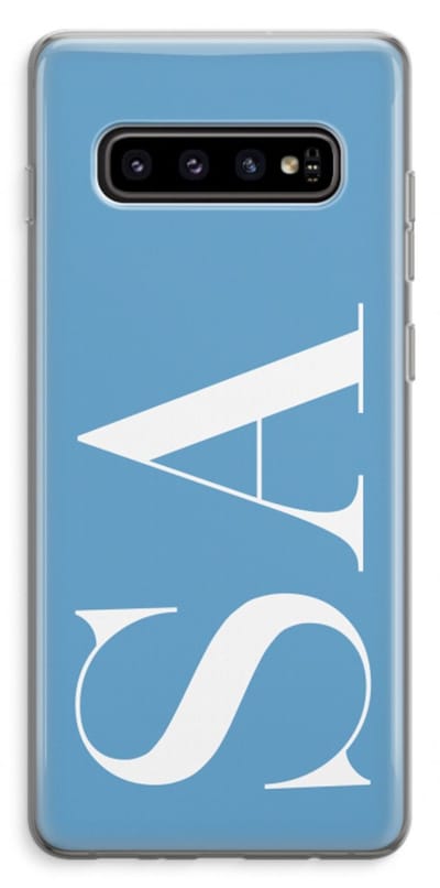 Gepersonaliseerd - Case Company® - Hoesje geschikt voor Samsung Galaxy S10 Plus hoesje - Monogram N°2 - Soft Cover Telefoonhoesje - Bescherming aan alle Kanten en Schermrand