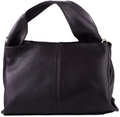 Giuliano lederen handtas Lyra - Dames - Made in Italy - Koffie