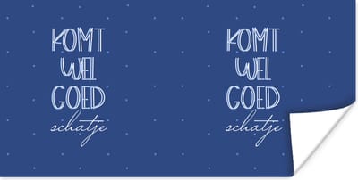 Poster Sterkte - Quotes - Blauw - Liefde - 120x60 cm