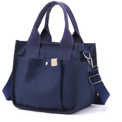 Sac en toile Bento Petit sac à main Sac pour femme Grande capacité Sac fourre-tout pour femme Sac à bandoulière à une épaule black
