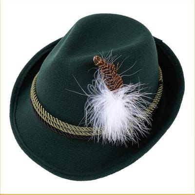 Nicky Bigs Novelties Volwassen Oktoberfest Hoed Duits Beiers Zwitsers Verkleed Vilt Alpenhoeden Tiroler Lederhosen Kostuum Fedora