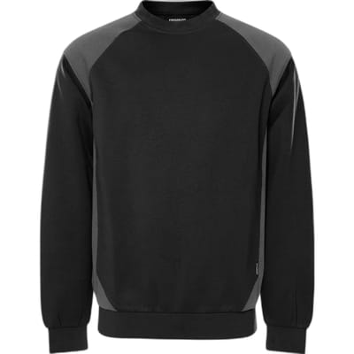 Fristads Sweater 7148 GSM - Zwart/Grijs - XS