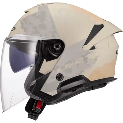 LS2 OF618 Verso II Aqua Ivory Jethelm - Helm