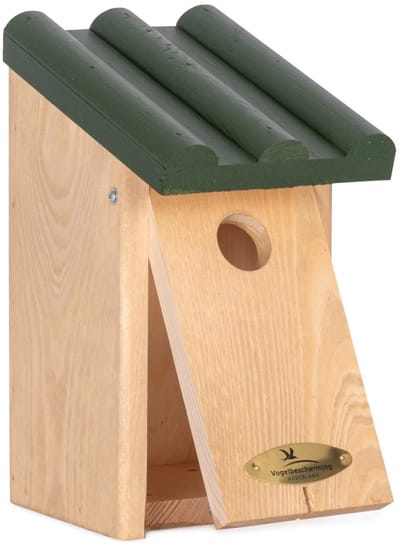 Vogelbescherming Nederland - Toronto Nestkast voor Koolmezen - FSC Houten Vogelhuisje met 32 mm invliegopening - Bevat vogelidentificatiekaart