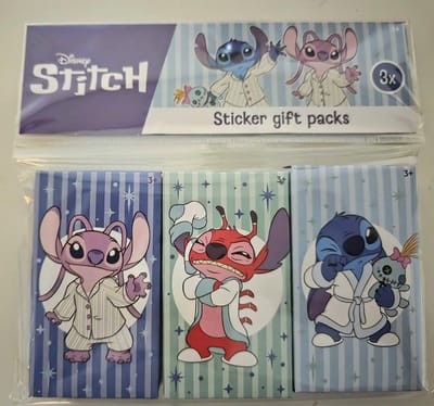 Disney Lilo & Stitch - 3 pocket uitdeel doosjes stickers - 3-delig - traktatie - uitdeelcadeautjes