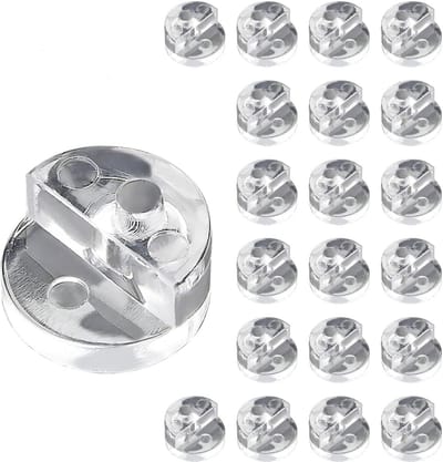 Dailygoods- Glasclip Pack van 20 - Glashouders - Plastic - Geschikt voor 4-5 mm Glas - Spiegelhouder - Stabiliserende Bevestiging - Glasbevestiging