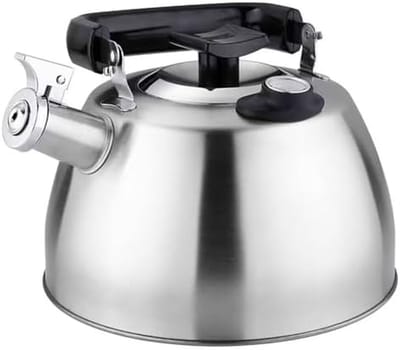 Waterkoker met Fluit - Theepot RVS - Water Koken - Temperatuur Weergave - 3.5 Liter - Zilver