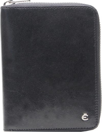 Esquire Portemonnee Toscana Zip Wallet Black Zwart