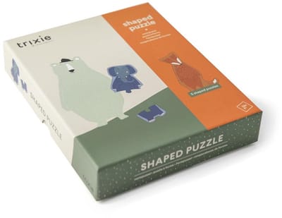 Trixie Vormpuzzel met dieren figuren - 5 dierenvrienden - Tot 6 puzzelstukken - Peuter puzzel