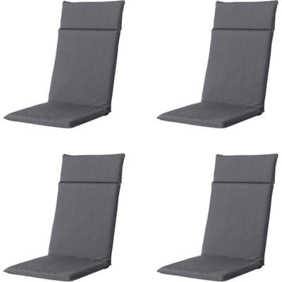 Madison - Tuinstoelkussen Hoge Rug Panama grey - Ca. 120x50 cm - Set van 4