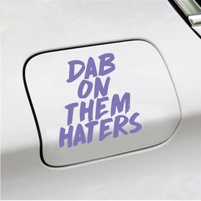Bumpersticker - Dab On Them Haters - 10,9 X 10,7 - Paars