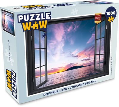 Puzzel Doorkijk - Zee - Zonsondergang - Legpuzzel - Puzzel 1000 stukjes volwassenen