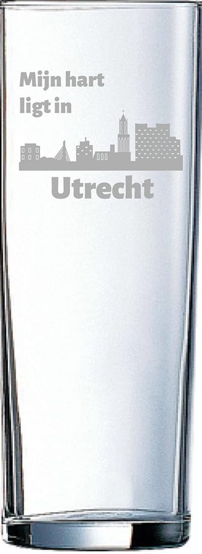 Gegraveerde longdrinkglas 31cl Utrecht