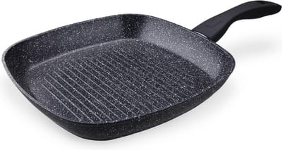 Grillpan Ø 28cm - Inductie - Anti-Aanbak - Alle Warmtebronnen - PTFE en PFAS vrij
