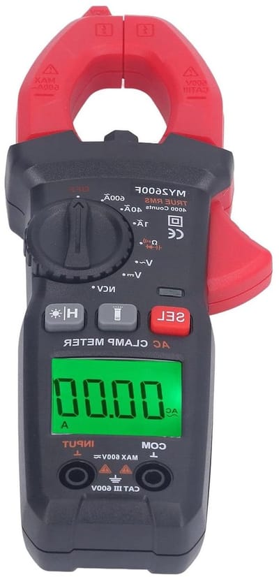 Digitale Stroomtang - Spanningstester - Elektrische Metingen - LED Zaklamp - 26 mm Kaak - Zwart