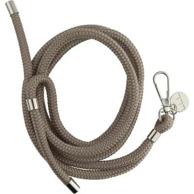 123watches Telefoonkoord Longa - beige - zilver - Geschikt voor iPhone en andere smartphones