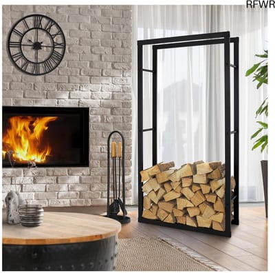 RFWR® Brandhoutrek voor binnen en buiten - Staal, 80x150x25 cm, praktisch en elegant