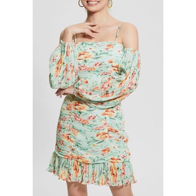 GUESS  Eco Ls Tiffany Dress Rose Meadows Print Taglia: XS | Abiti Mini Outlet | Donna | Rosa