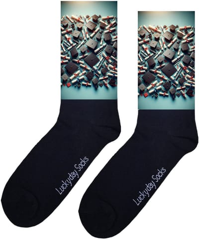 LuckyDay Socks - Geslaagd sokken - Diploma sokken - Examens - Trend nu - Geslaagd cadeau - Diploma cadeau - Diploma behaald - Gala - Trots - Vlag - Socks maken Happy - Maat 37-44
