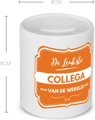 Akyol - de leukste collega Spaarpot - Collega - beste collega - werk - afscheidscadeau - verjaardagscadeau - kado - 350 ML inhoud