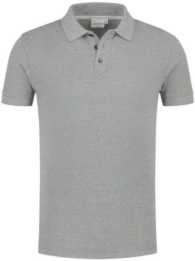 Santino Max Polo-shirt korte mouwen - Geen bedrukking - Donkergrijs - XS