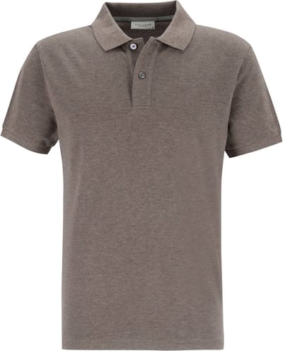 Profuomo Piqué Poloshirt Melange Bruin - Maat M - Heren