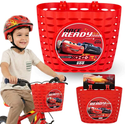 DISNEY CARS Fietsmand, Stuurmandje voor kinderen, jongensmandje voor fiets, step 20x15x16 cm