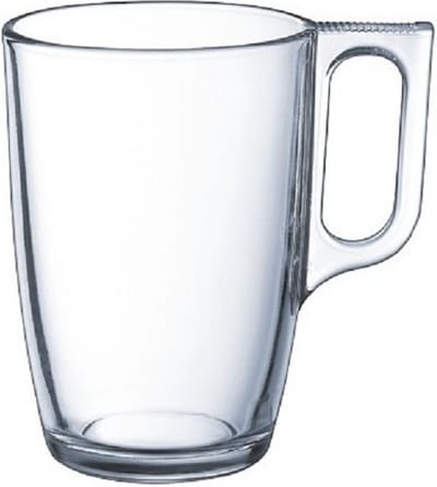 Luminarc Theeglazen - 18x stuks - glas - met oor - 320 ml - theekopjes - hard glas